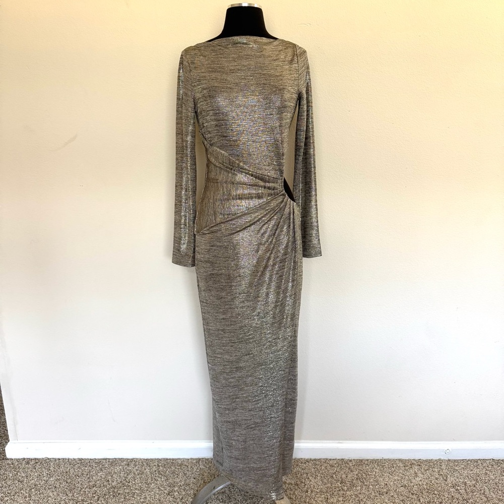 Significant Other Chloe Midi Dress in Gold Size 6 - Picture 8 of 11